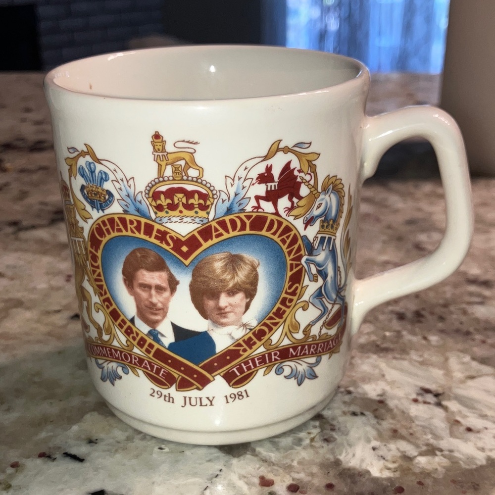 Prince Charles Lady Diana Spencer Marriage Commemoration Mug 1981